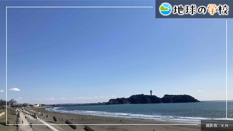 海沿いの道路で見つけた海抜7m