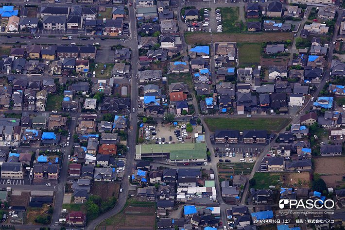 空から見た被災状況